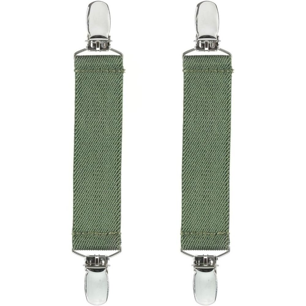 Hold’Em 1” Boot Straps Leg Pant Stirrup Elastic Extra Heavy Clips -  Olive